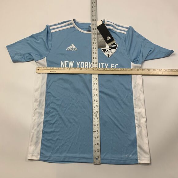 Adidas Jersey Boys XL Sky Blue Entrada 18 New York City FC Native Grill Wings 45 - Picture 9 of 14